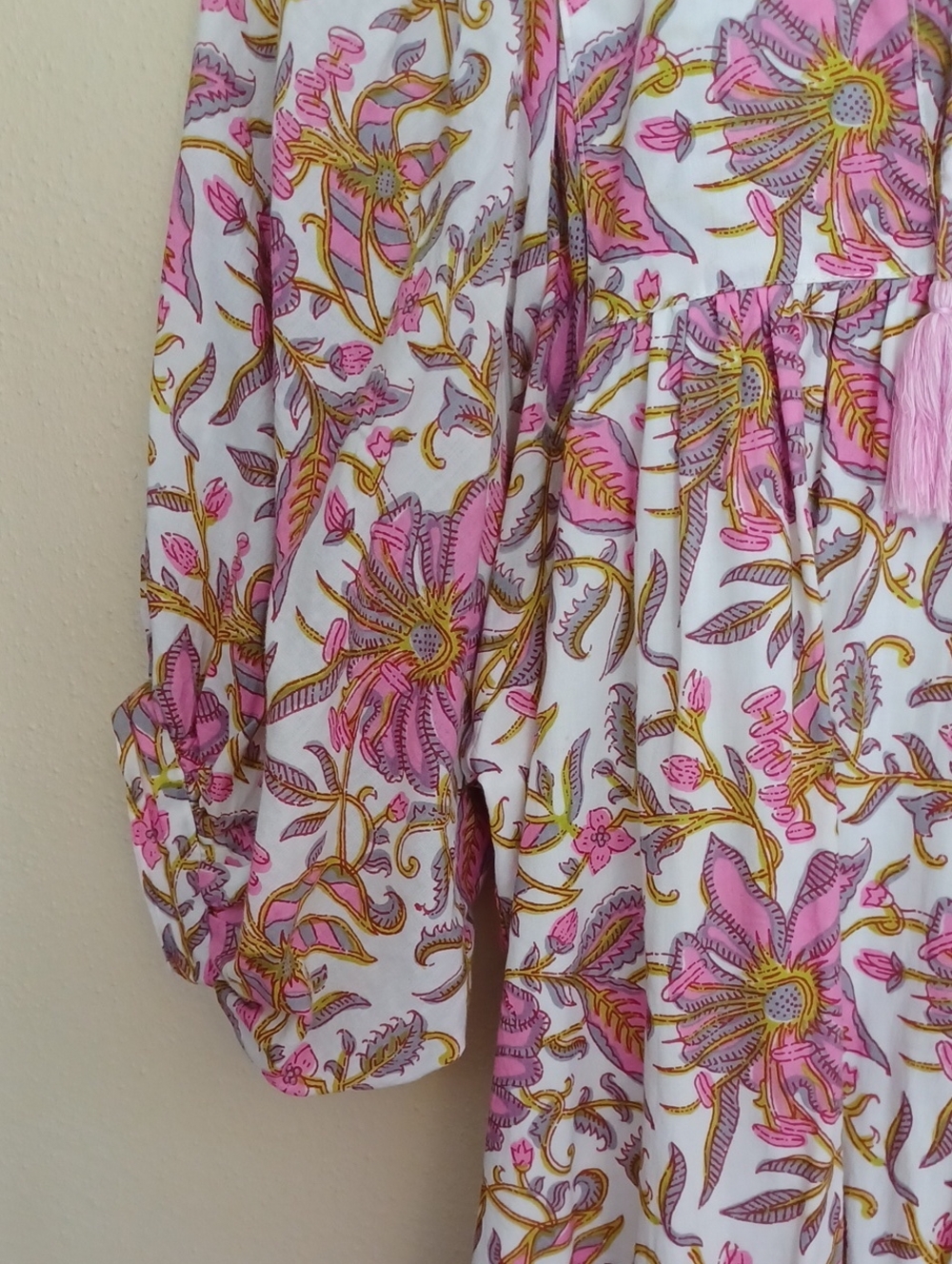 MILLE Saffron Midi Dress Pink Lily SZ XS Feminine Flowy Floral Cottagecore - Picture 5 of 16
